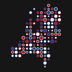 Netherlands Silhouette Pixelated pattern map illustration