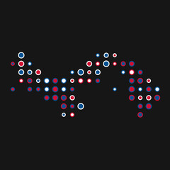 Panama Silhouette Pixelated pattern map illustration