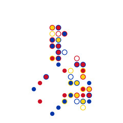 Philippines Silhouette Pixelated pattern map illustration