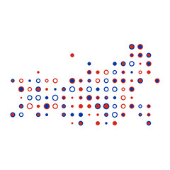 Russia Silhouette Pixelated pattern map illustration