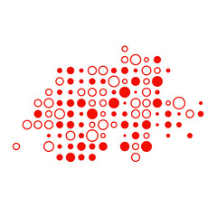 Switzerland Silhouette Pixelated pattern map illustration