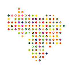 Venezuela Silhouette Pixelated pattern map illustration