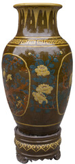 Isolated PNG cutout of a big Chinese vase on a transparent background