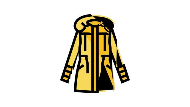 parka jacket outerwear female color icon animation