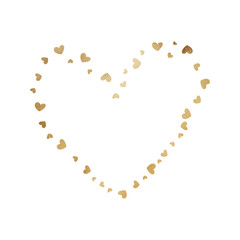 Gold Metallic Heart Decoration