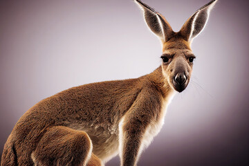 Fototapeta premium Studio portrait of kangaroo