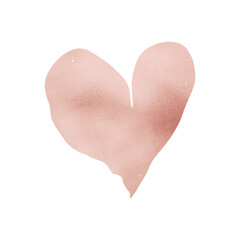 Rose Gold Glowing Heart