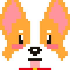 Pixel Art Corgi Cute Cartoon