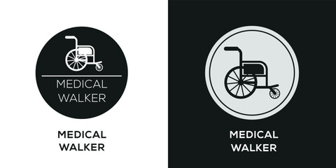 Creative (Medical Walker) Icon, Vector sign.