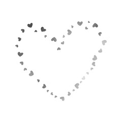 Silver Metallic Heart Decoration