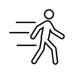 running on a white background