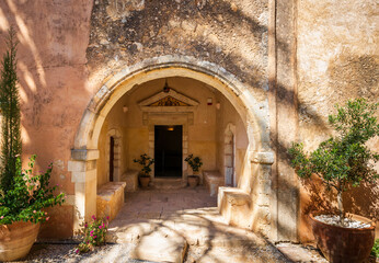 Arkadi Monastery (in Greek Moní Arkadíou) is an Eastern Orthodox monastery, situated near Rethymno. It is one of the most historic monasteries on Crete.