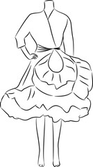 Modern fashion sketch