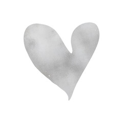 Silver Metallic Heart