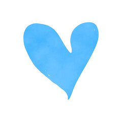 Blue Watercolor Heart