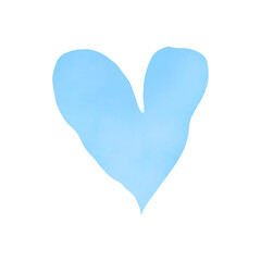 Pastel Blue Watercolor Heart