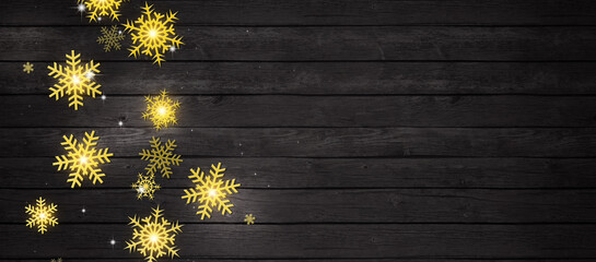 bright snowflakes banner