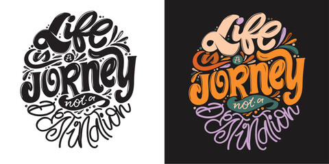 Fototapeta premium Hand drawn motivation lettering phrase in modern calligraphy style. Inspiration slogan for print and poster design. Vector