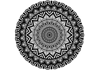 Simple Mandala Shape for Coloring. Vector Mandala. Floral. Flower. Oriental. Book Page. mandala print isolated on white background, for printable coloring
