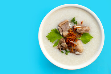 Rice porridge boiled with pork ribs