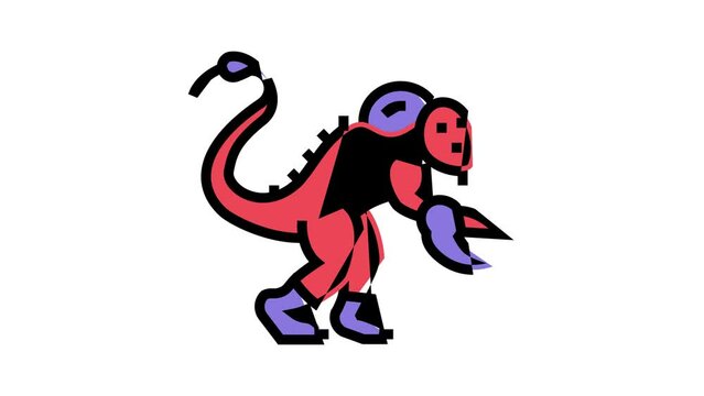 poisonous monster color icon animation
