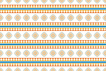 Fabric Aztec pattern background. Geometric ethnic oriental seamless pattern traditional. Mexican style. Design for wallpaper, illustration, fabric, clothing, carpet, textile, batik, embroidery.