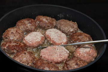 pan full of delicious cutlets