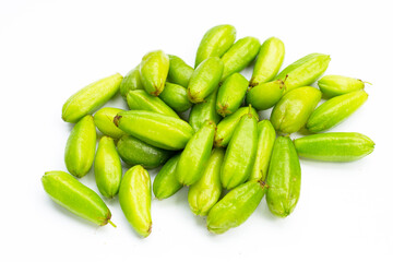Bilimbi fruit on white background.