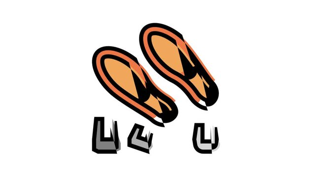 natural rubber elastomer color icon animation
