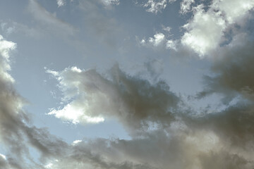 clouds on the blue sky