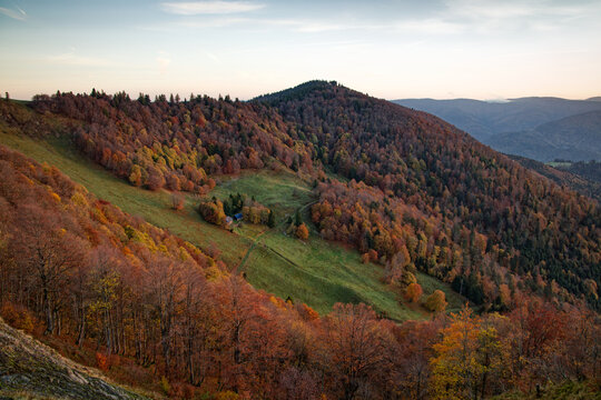 Paysage des Vosges en automne
