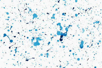Fototapeta premium Blue paint drops texture background blue color