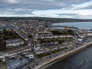 Obraz premium Penzance aerial cornwall England uk 