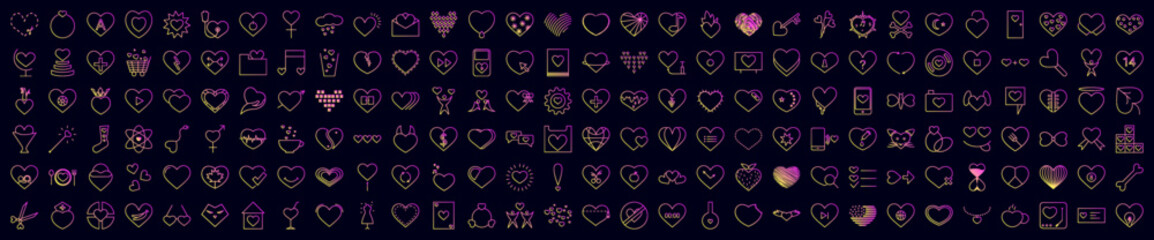 Heartbeat nolan icons collection vector illustration design
