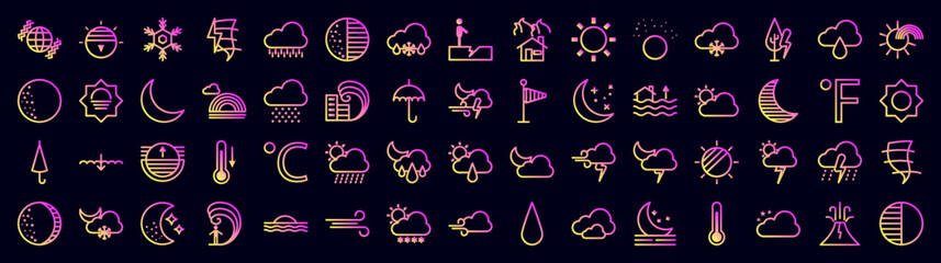 Weather nolan icons collection vector illustration design