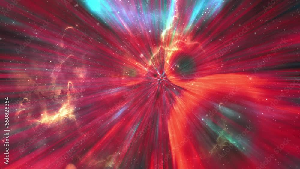 Poster cosmic space and stars, cosmic abstract background and red light effect. beautiful galaxy.