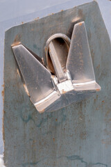 Bow of a boat with anchor