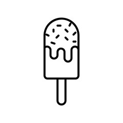 Popsicle ice cream icon for summer food