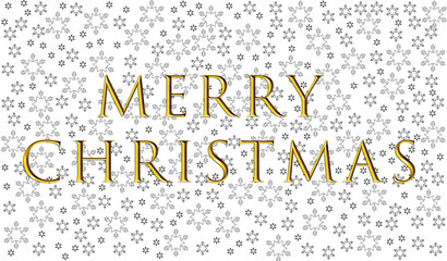 Merry Christmas: Graphic illustration with snowflakes Christmas background.	
