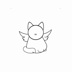 Obraz na płótnie Canvas cat with wings 