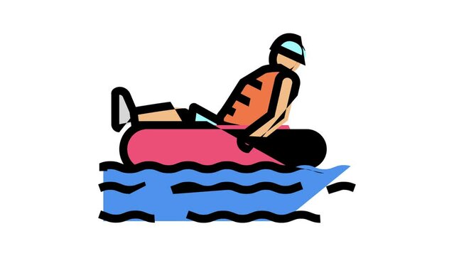 tubing water color icon animation