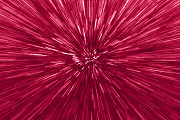 Viva magenta zoom perspective background. Abstract soft explosion effect. Centric motion pattern