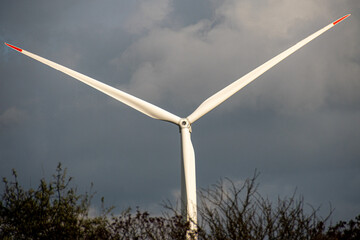 wind turbine in the sky