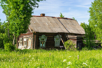 Obraz premium Houses in an abandoned village