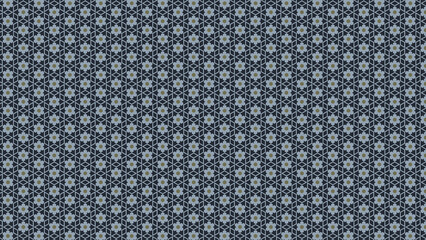 昭和レトロな六芒星のパターン　黒灰色　16：9