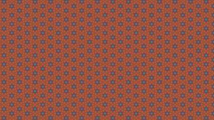 昭和レトロな六芒星のパターン　茶色　16：9