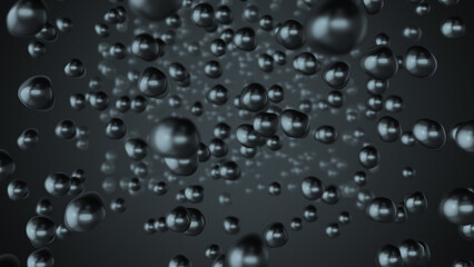 Abstract background with dynamic 3d spheres