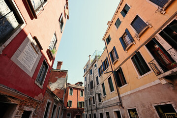 Building landscape street of Venice, Italy.