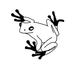 Frog silhouettes vector image