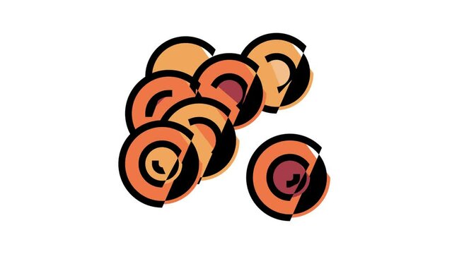 eggs salmon color icon animation
